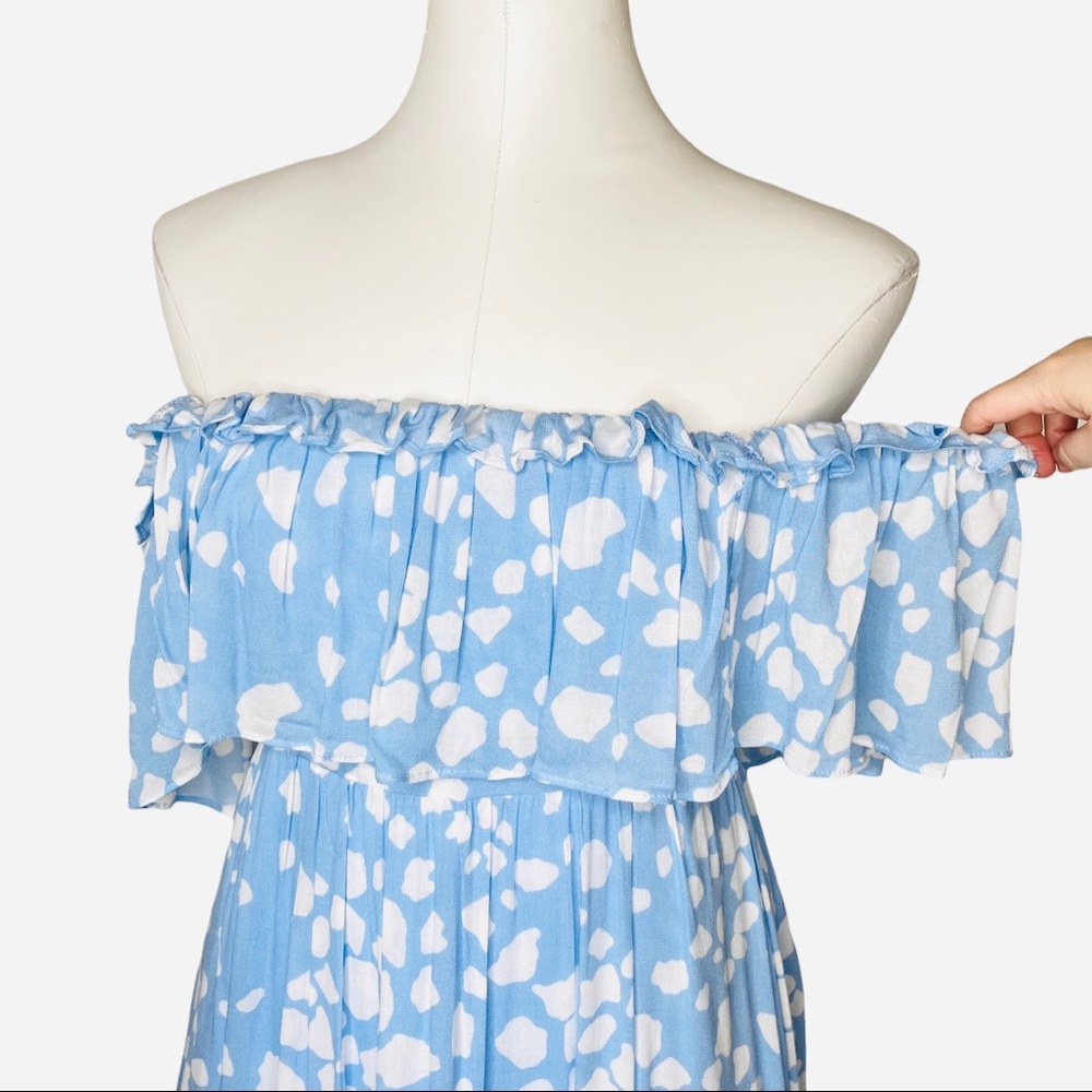 Skylar + Madison Off the Shoulder High Low Maxi Dress - Picture 7 of 10